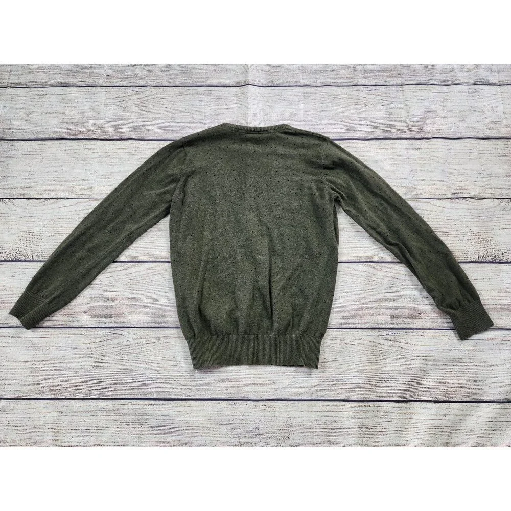 NAKETANO Brave New World Size Large Green with Polka Dots Pullover 100% Cotton